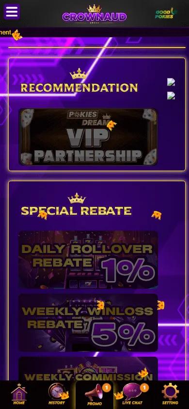 Crownaud Casino promotion experience on mobile